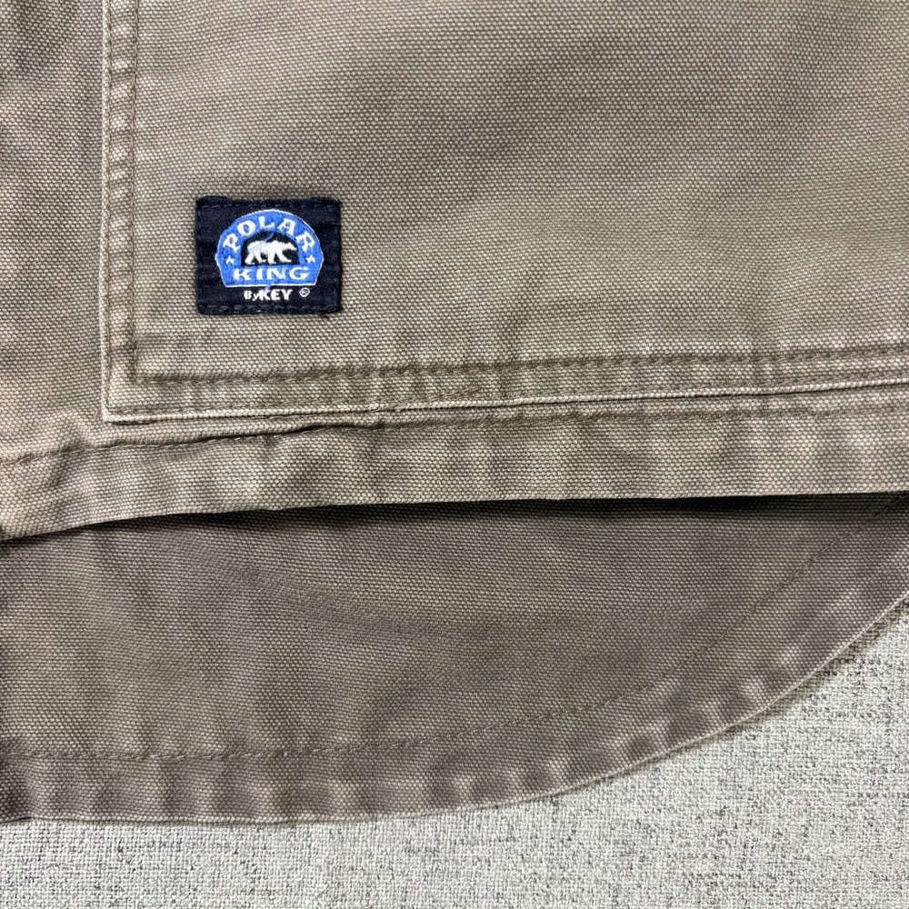 Polar King By Key Me Vest LR Brown Sherpa Lined Canvas Workwear - Picture 8 of 8